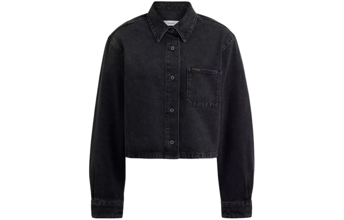 COACH SS24 Denim Jacket Women's Black