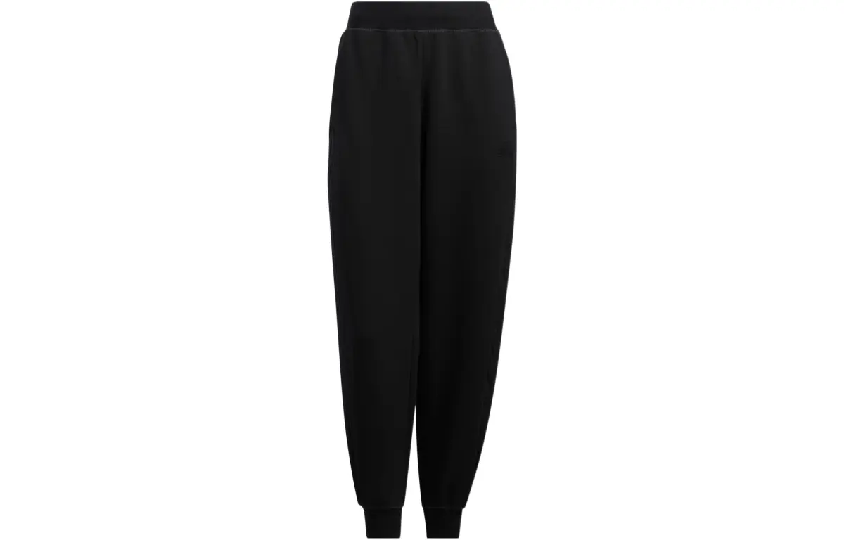 Adidas Knitted Sweatpants Women's Black Moderate Cuffed Pants