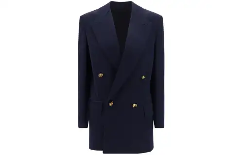 Bottega Veneta FW23 Business Suit Coat Women's Marine Blue