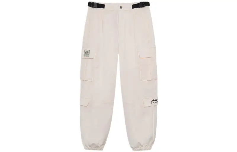 Li Ning China Li Ning Casual Pants Women's Ecru Moderate Cuffed Pants