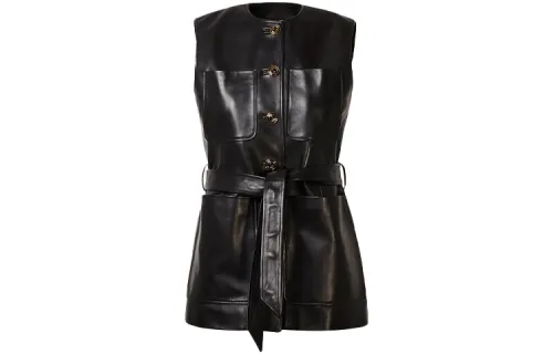 GUCCI Vests Women's Black Crew Neck Moderate Other