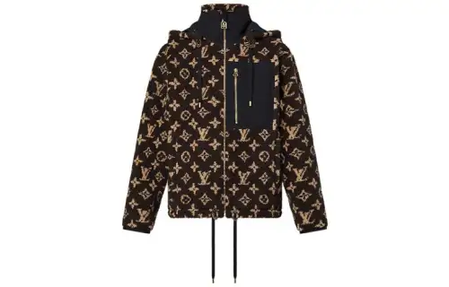 LOUIS VUITTON FW22 Cropped Coat Women's Brown
