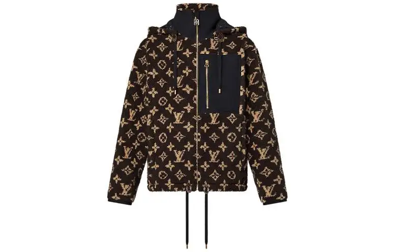 LOUIS VUITTON FW22 Cropped Coat Women's Brown