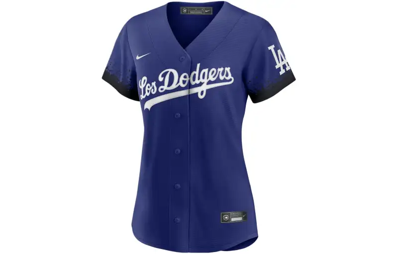 Nike MLB Collaboration Angeles Dodgers City Connect Cody Bellinger Baseball Jacket Women's Blue