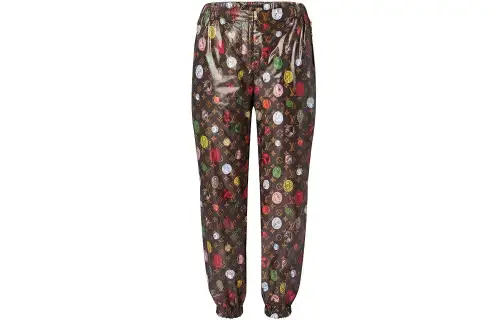 LOUIS VUITTON Knitted Sweatpants Women's Coffee