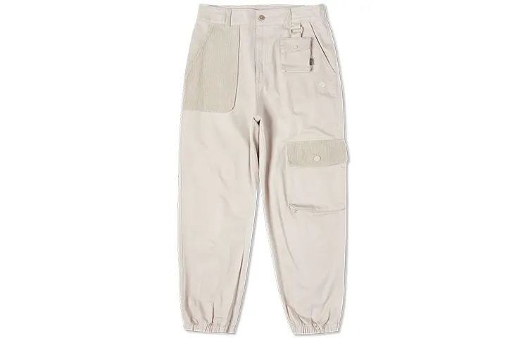 Converse Cargo Pants Women's Khaki Beige Moderate Cuffed Pants