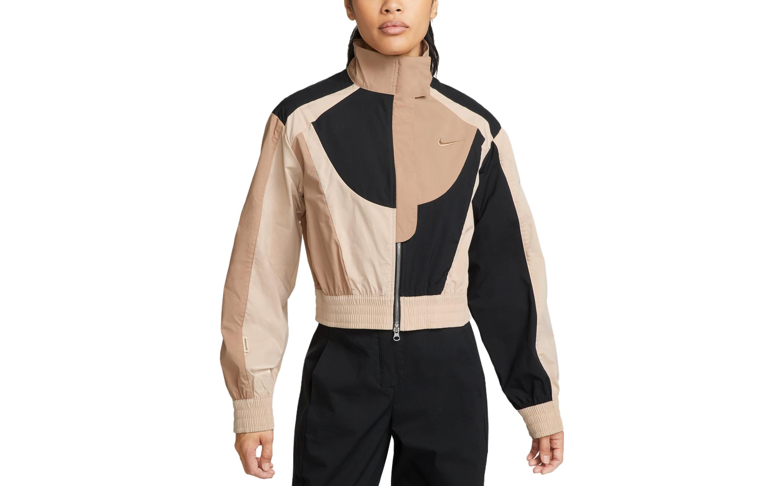 Nike Cropped Coats Women's Phellodendron Stand Collar Moderate