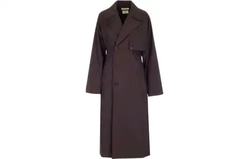 Bottega Veneta Trench Coats Women's Umber Lapel Moderate