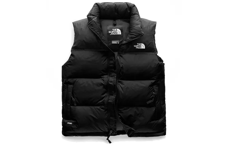 THE NORTH FACE 1996 Down Vests Women's Black Stand Collar Thickened Urban Techwear