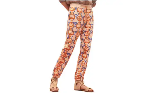 HERMES Knitted Sweatpants Women's Multicolor Moderate Other