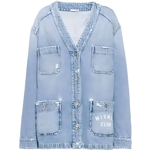 MIU MIU FW21 Denim Jacket Women's Light Blue