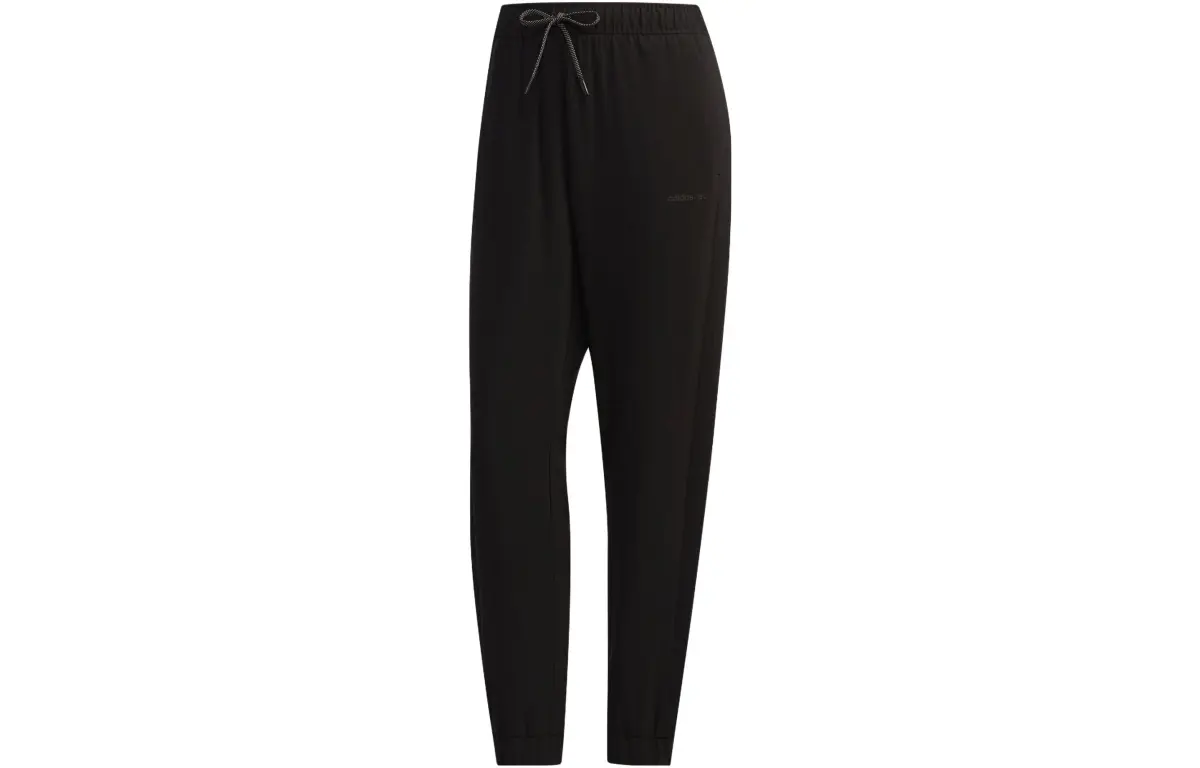 Adidas Knitted Sweatpants Women's Black Moderate Straight Fit Pants
