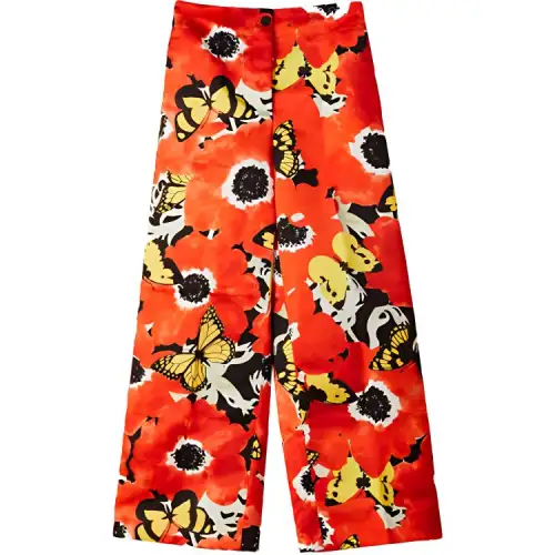 LOEWE Casual Pants Women's Red Moderate Straight Fit Pants