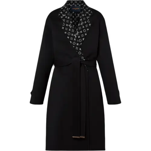 LOUIS VUITTON Lapel Collar Wrap Coat