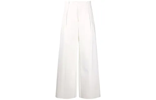 Bottega Veneta Casual Pants Women's White Moderate Wide Leg Pants
