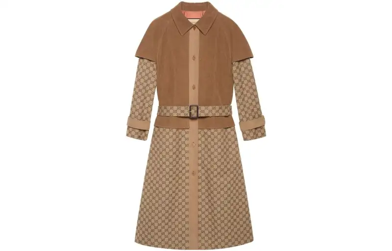 GUCCI Gg Long-Sleeved Trench Coat