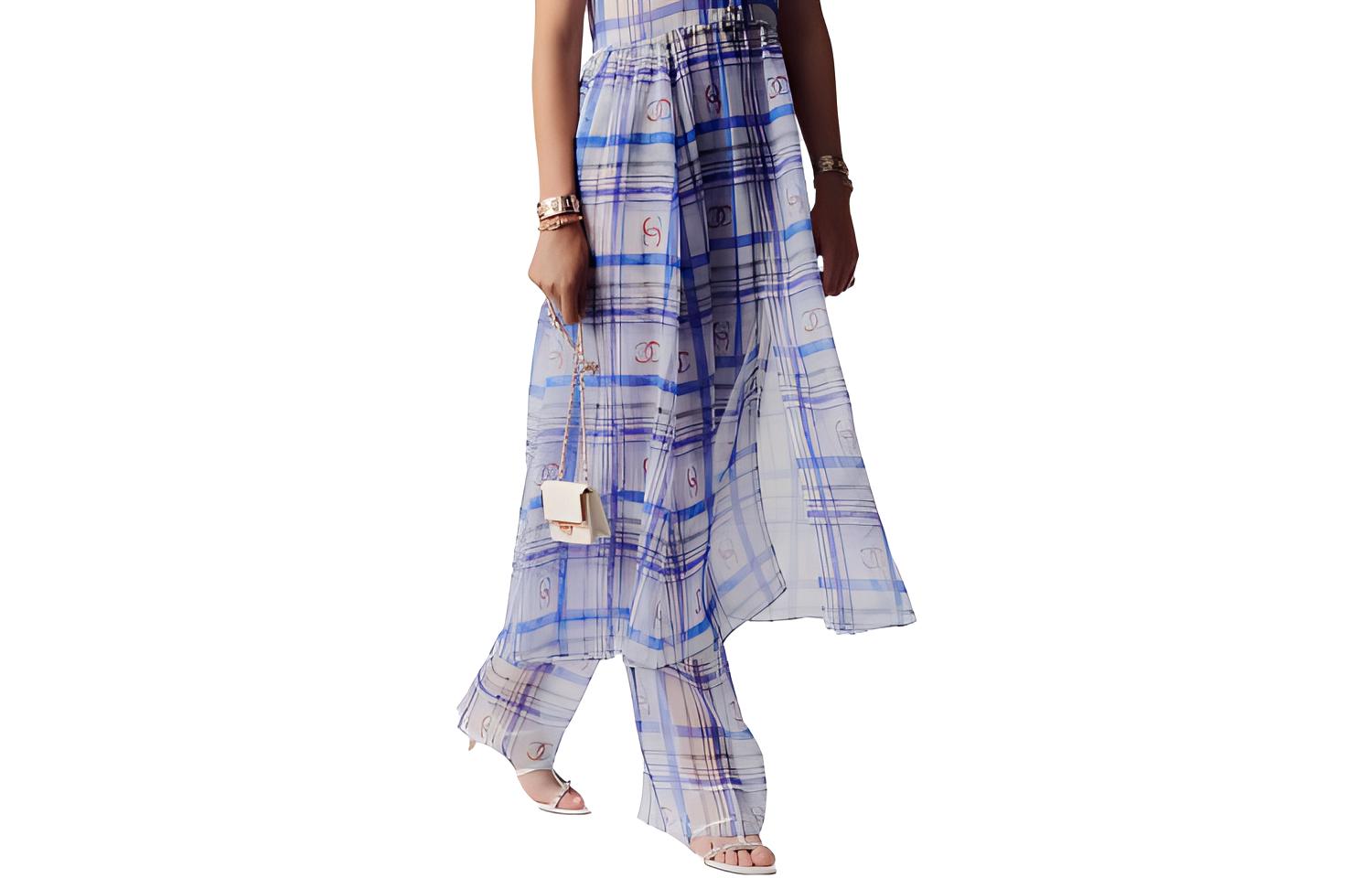 CHANEL SS23 Casual Pants Women's Blue