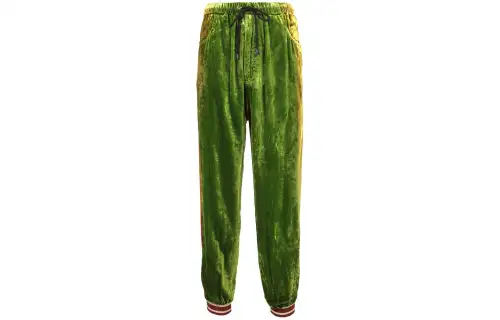 GUCCI Mixed Media Jogger Pants Green