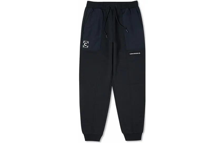 Converse Patchwork Vintage Fleece Lined Lace Up Elastic Cuff Knitted Sweatpants Women's