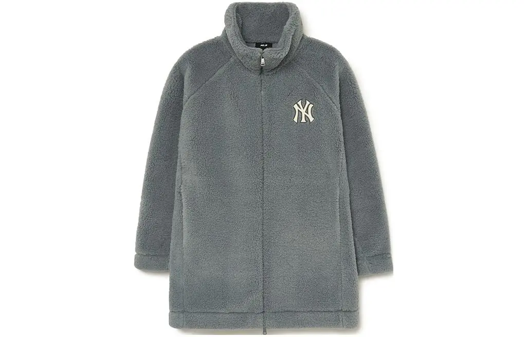MLB Velvet Jackets Women's Gray Stand Collar Moderate