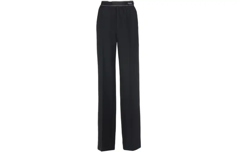 PRADA Casual Pants Women's Black Moderate Straight Fit Pants