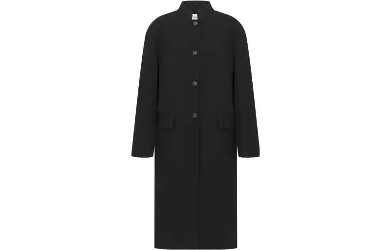 DIOR Coats Women's Black Lapel Moderate