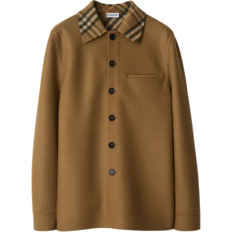 Burberry\tCollared Button-Up Jacket