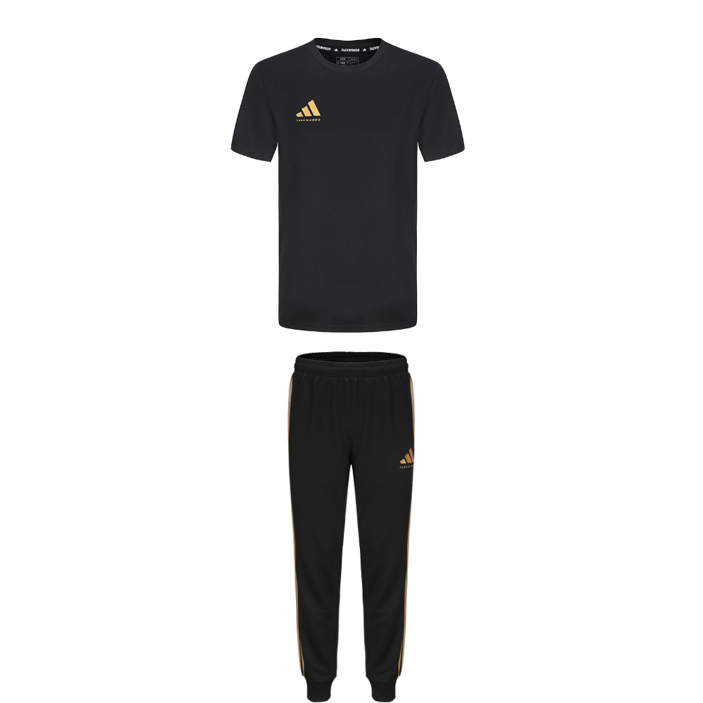 Adidas Taekwondo Casual Sportswear Unisex Black Gold