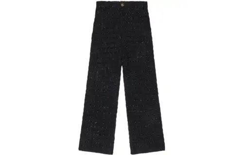 Balenciaga Tweed Metallic Thread Trousers