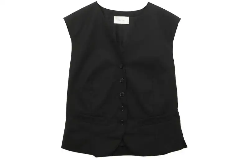 THE ROW Vests Women's Black V Neck Moderate Other