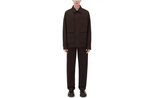 Bottega Veneta Bicolor Stretch Cotton Parka Coat Women's Soft Candy Brown