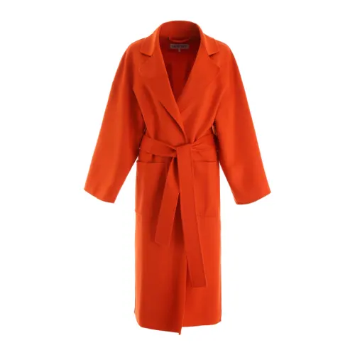 LOEWE Velvet Jackets Women's Orange Lapel Moderate