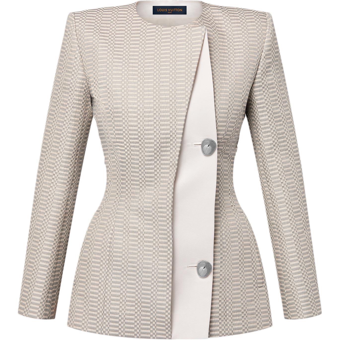 Lv Asymmetrical Micro Damier Blazer