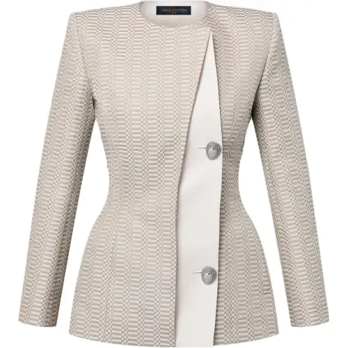 Lv Asymmetrical Micro Damier Blazer