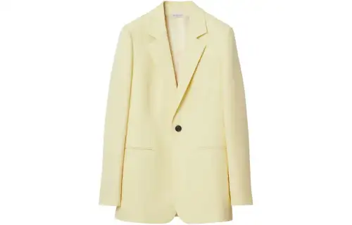 Burberry SS24 Business Suit Coat Women's Light Yellow