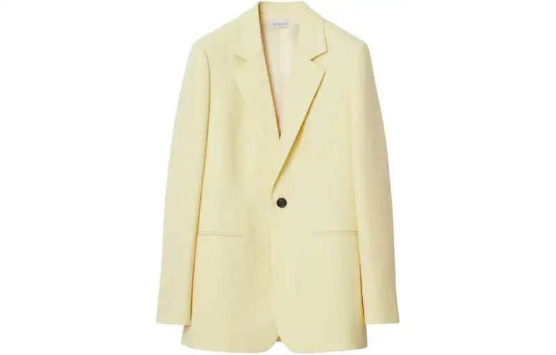 Burberry SS24 Business Suit Coat Women's Light Yellow