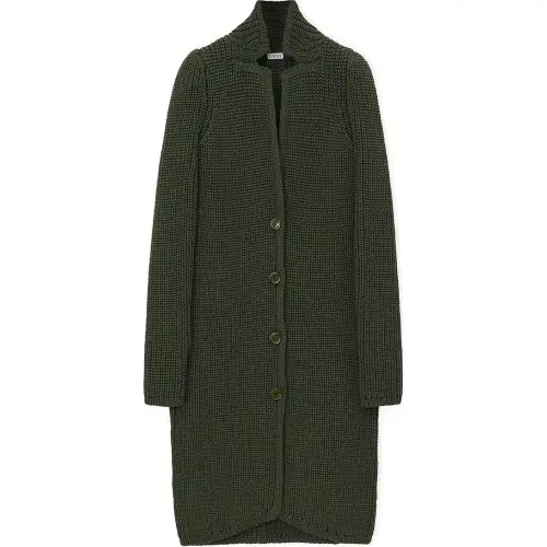 LOEWE FW24 Coat Women's Khaki Green