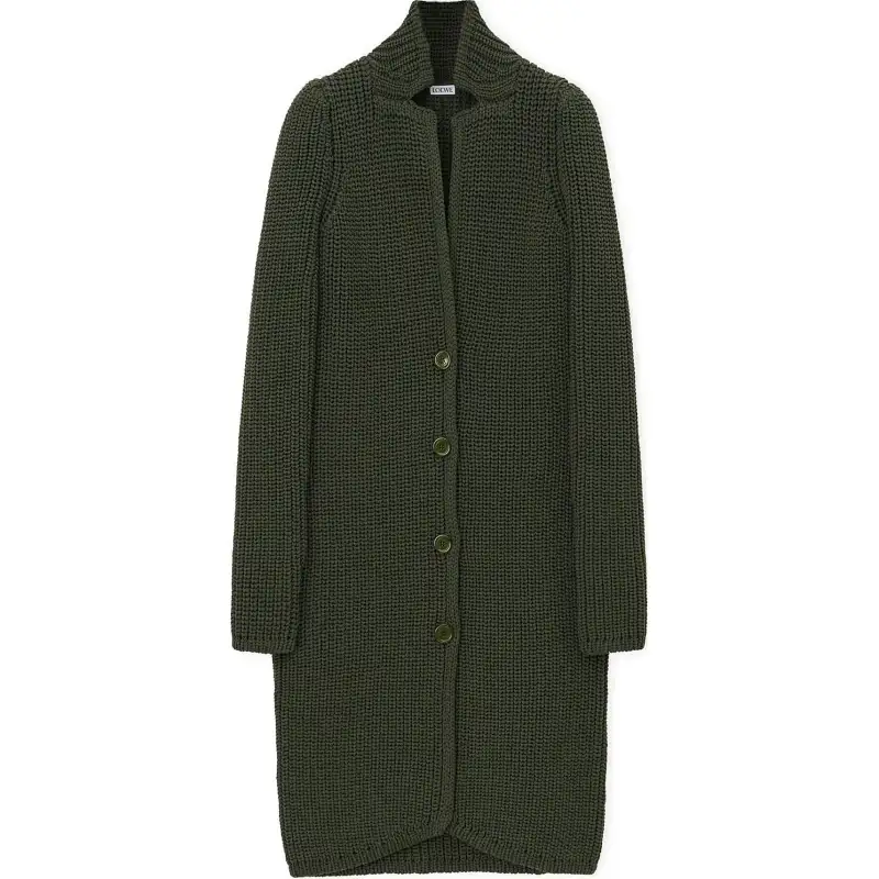 LOEWE FW24 Coat Women's Khaki Green