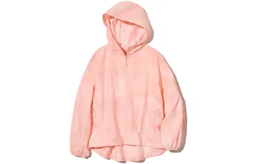 UNIQLO Sun Protection Clothing Women's Grapefruit Pink Hooded Moderate Straight Fit