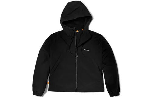 Timberland Cropped Coats Women's Black Hooded Moderate