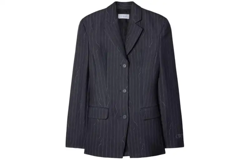 OFF-WHITE Single-Breasted Long-Sleeved Blazer