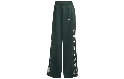 Adidas Originals Casual Pants Women's Mineral Green Moderate Wide Leg Pants