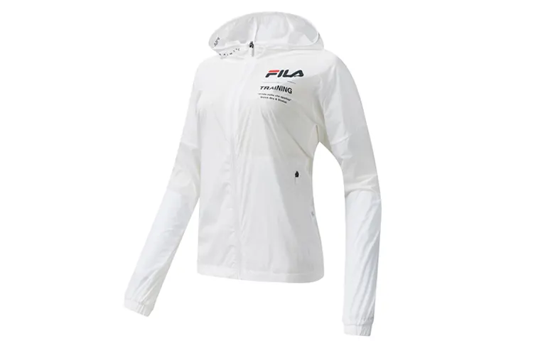 FILA Sun Protection Clothing Women's White Hooded Moderate