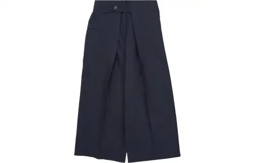 LOEWE Pleated Cropped Trousers 'Dark Navy Blue'