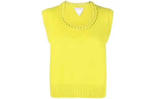 Bottega Veneta Crochet Chain Detailed Ribbed Vest