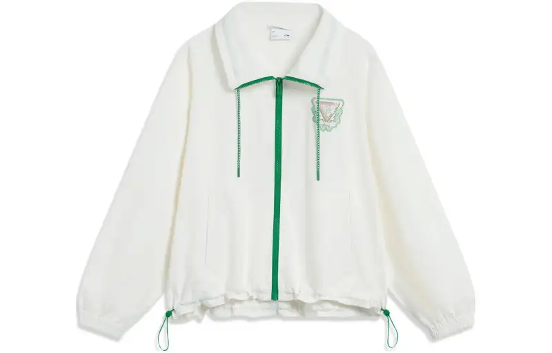Li Ning China Culture Collection Trench Coats Women's Ivory Lapel Moderate