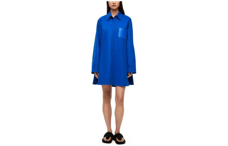 LOEWE Coats Women's Blue Lapel Moderate