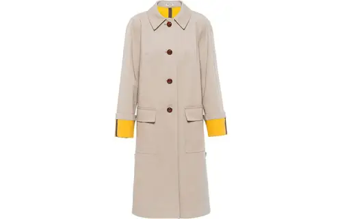 MIU MIU Trench Coats Women's Brown Lapel Moderate
