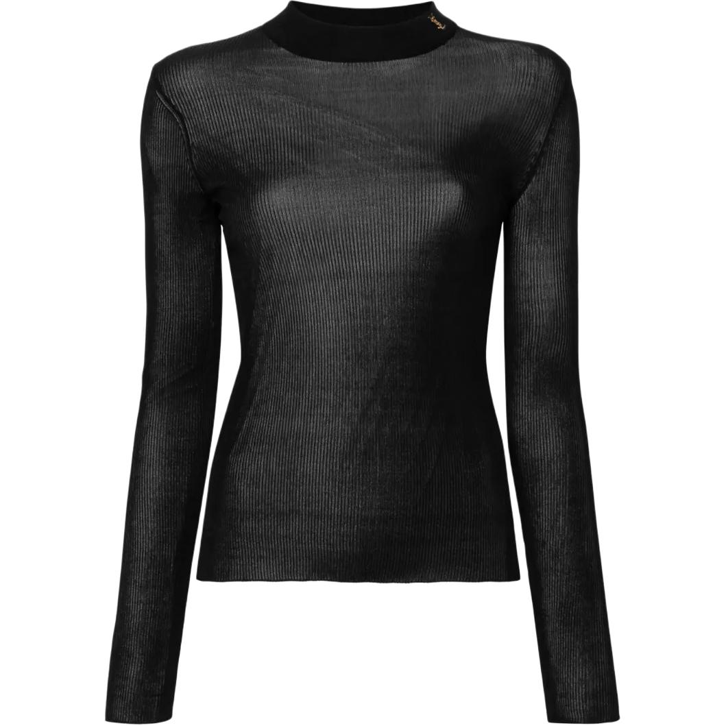 SAINT LAURENT Ysl Ribbed Silk Jumper