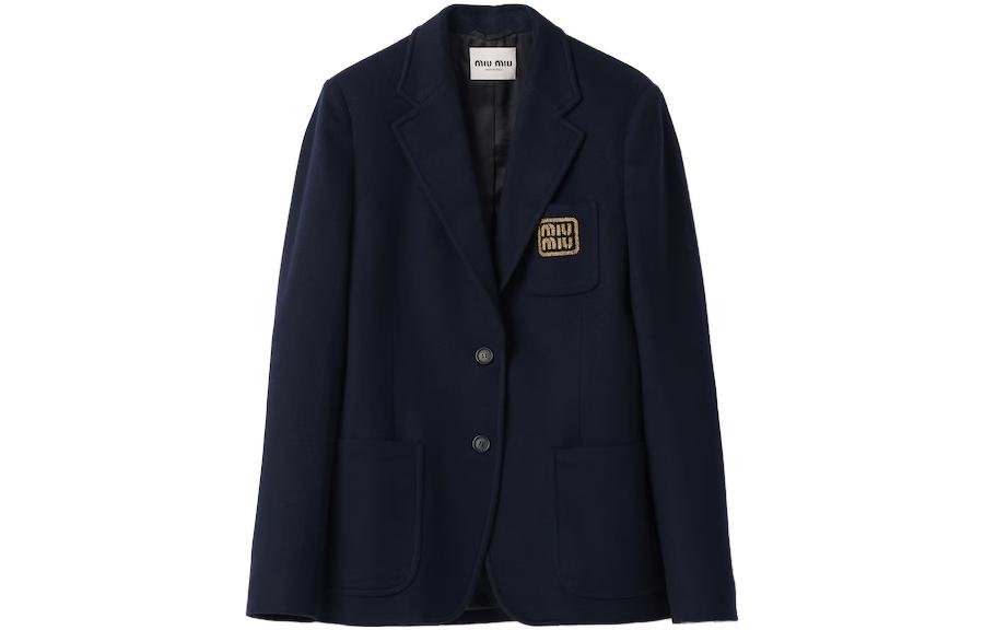 MIU MIU Business Suit Coat Women's Navy Blue
